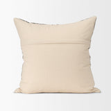 Mercana Jalia Cream and Black Cotton Decorative Square Pillow Cover