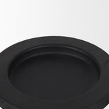 Mercana Wanda Matte Black Wood Pillar Candle Holders (Set of 2)