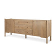 Mercana Phil Light Brown Wood 2 Door 3 Drawer Closed Sideboard