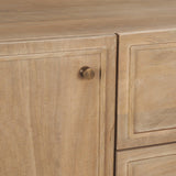 Mercana Phil Light Brown Wood 2 Door 3 Drawer Closed Sideboard