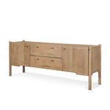 Mercana Phil Light Brown Wood 2 Door 1 Drawer w/ Pull Down Media Console