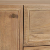 Mercana Phil Light Brown Wood 2 Door 1 Drawer w/ Pull Down Media Console