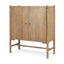 Mercana Phil Light Brown Wood 2 Door Bar Cabinet