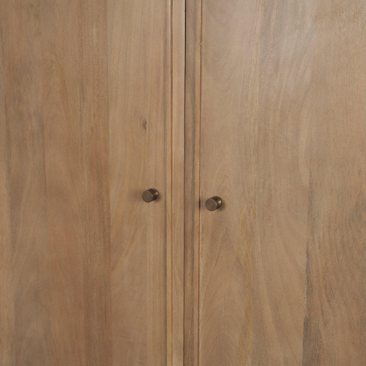 Mercana Phil Light Brown Wood 2 Door Bar Cabinet