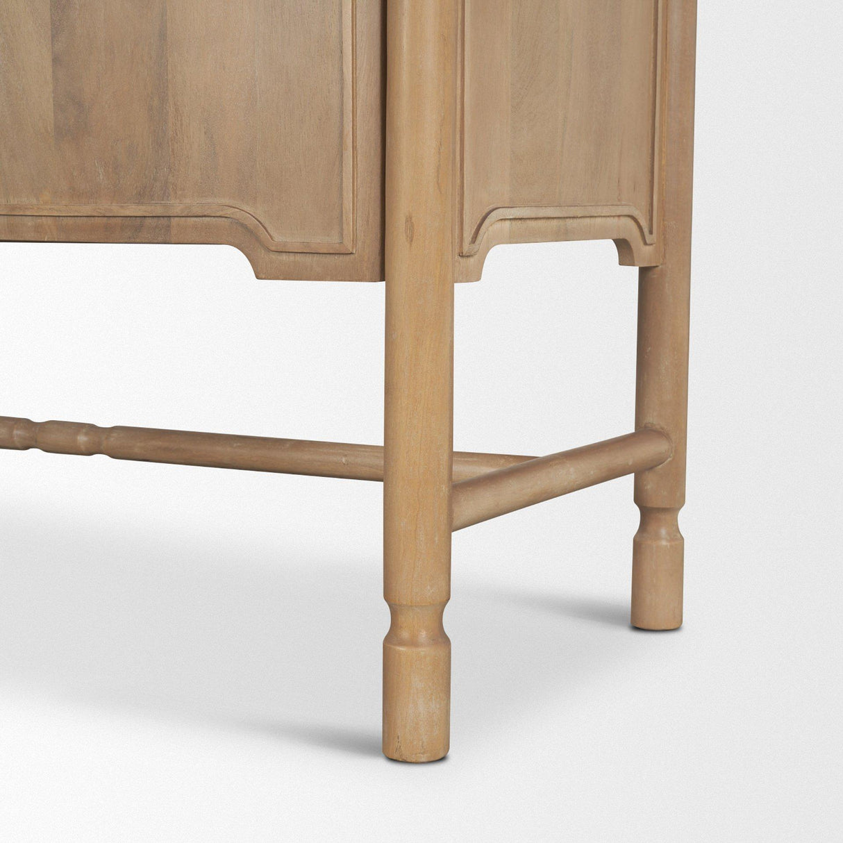 Mercana Phil Light Brown Wood 2 Door Bar Cabinet
