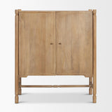 Mercana Phil Light Brown Wood 2 Door Bar Cabinet