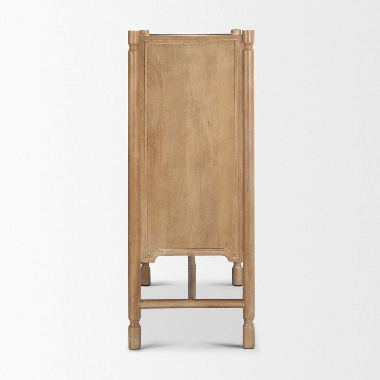 Mercana Phil Light Brown Wood 2 Door Bar Cabinet