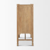 Mercana Phil Light Brown Wood 2 Door Bar Cabinet