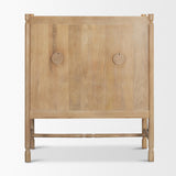 Mercana Phil Light Brown Wood 2 Door Bar Cabinet