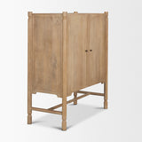 Mercana Phil Light Brown Wood 2 Door Bar Cabinet