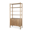 Mercana Phil Light Brown Wood 2 Door 3 Shelves Open Shelving Unit