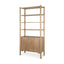 Mercana Phil Light Brown Wood 2 Door 3 Shelves Open Shelving Unit