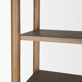 Mercana Phil Light Brown Wood 2 Door 3 Shelves Open Shelving Unit