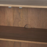 Mercana Phil Light Brown Wood 2 Door 3 Shelves Open Shelving Unit