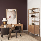 Mercana Phil Light Brown Wood 2 Door 3 Shelves Open Shelving Unit
