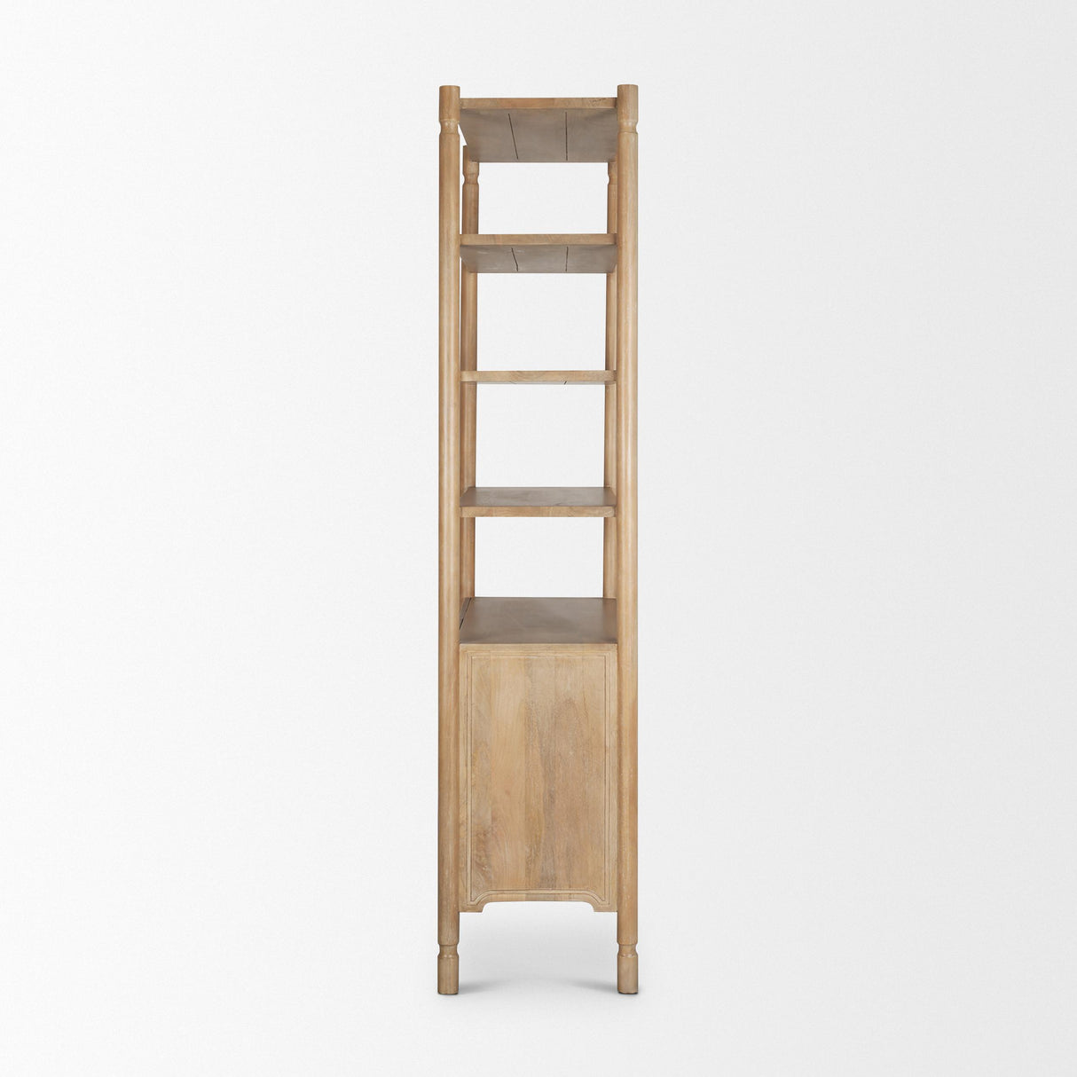 Mercana Phil Light Brown Wood 2 Door 3 Shelves Open Shelving Unit
