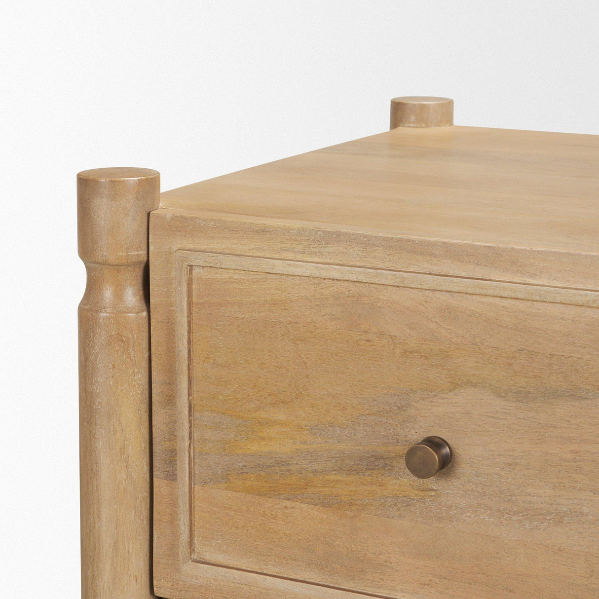 Mercana Phil Light Brown Wood 2 Drawer Accent Cabinet