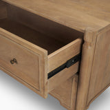 Mercana Phil Light Brown Wood 2 Drawer Accent Cabinet