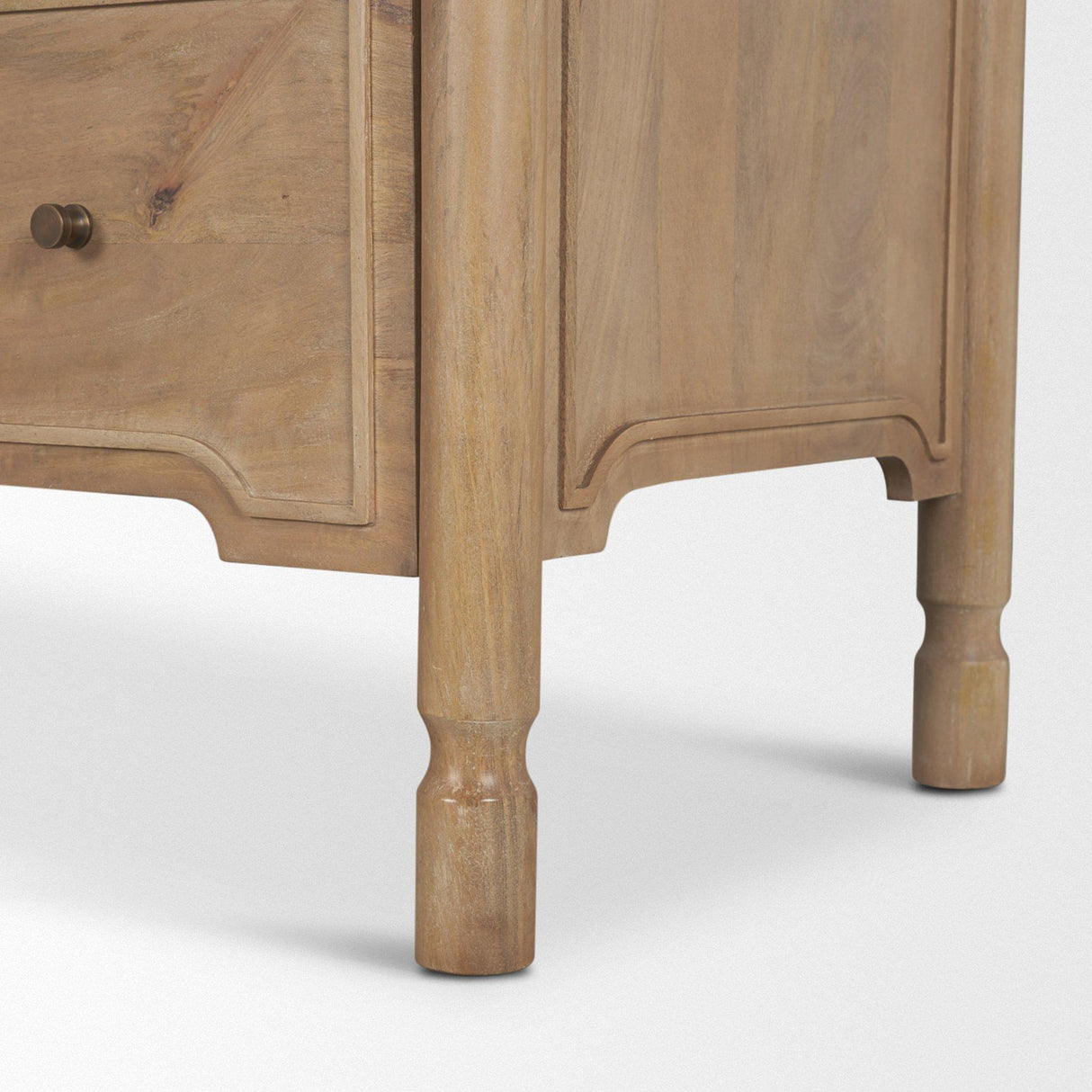 Mercana Phil Light Brown Wood 2 Drawer Accent Cabinet