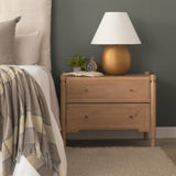 Mercana Phil Light Brown Wood 2 Drawer Accent Cabinet