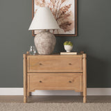 Mercana Phil Light Brown Wood 2 Drawer Accent Cabinet