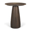 Mercana Allyson 32" Round Dark Brown wood w/ Cappuccino Marble Top Bistro Table