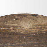 Mercana Allyson 32" Round Dark Brown wood w/ Cappuccino Marble Top Bistro Table