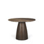 Mercana Allyson 42" Round Dark Brown w/ Cappuccino Marble Pedestal Dining Table