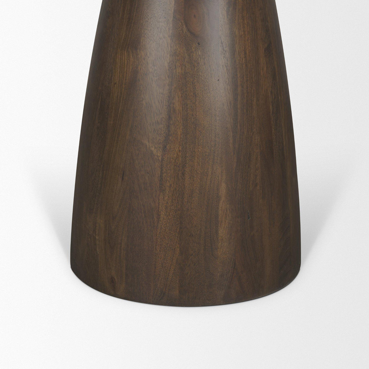 Mercana Allyson 42" Round Dark Brown w/ Cappuccino Marble Pedestal Dining Table