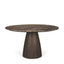 Mercana Allyson 54" Round Dark Brown w/ Cappuccino Marble Pedestal Dining Table
