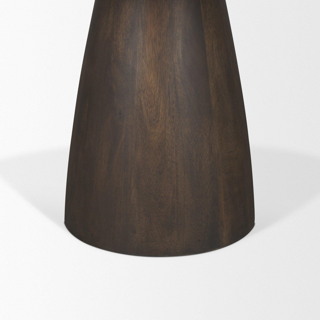 Mercana Allyson 54" Round Dark Brown w/ Cappuccino Marble Pedestal Dining Table