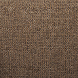 Mercana Curtis Brown Fabric Barrelback Half-Moon Base Dining Armchair
