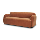 Mercana Saga Stonewashed Rust Chenille Fabric 3 Seater Sofa