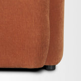 Mercana Saga Stonewashed Rust Chenille Fabric 3 Seater Sofa