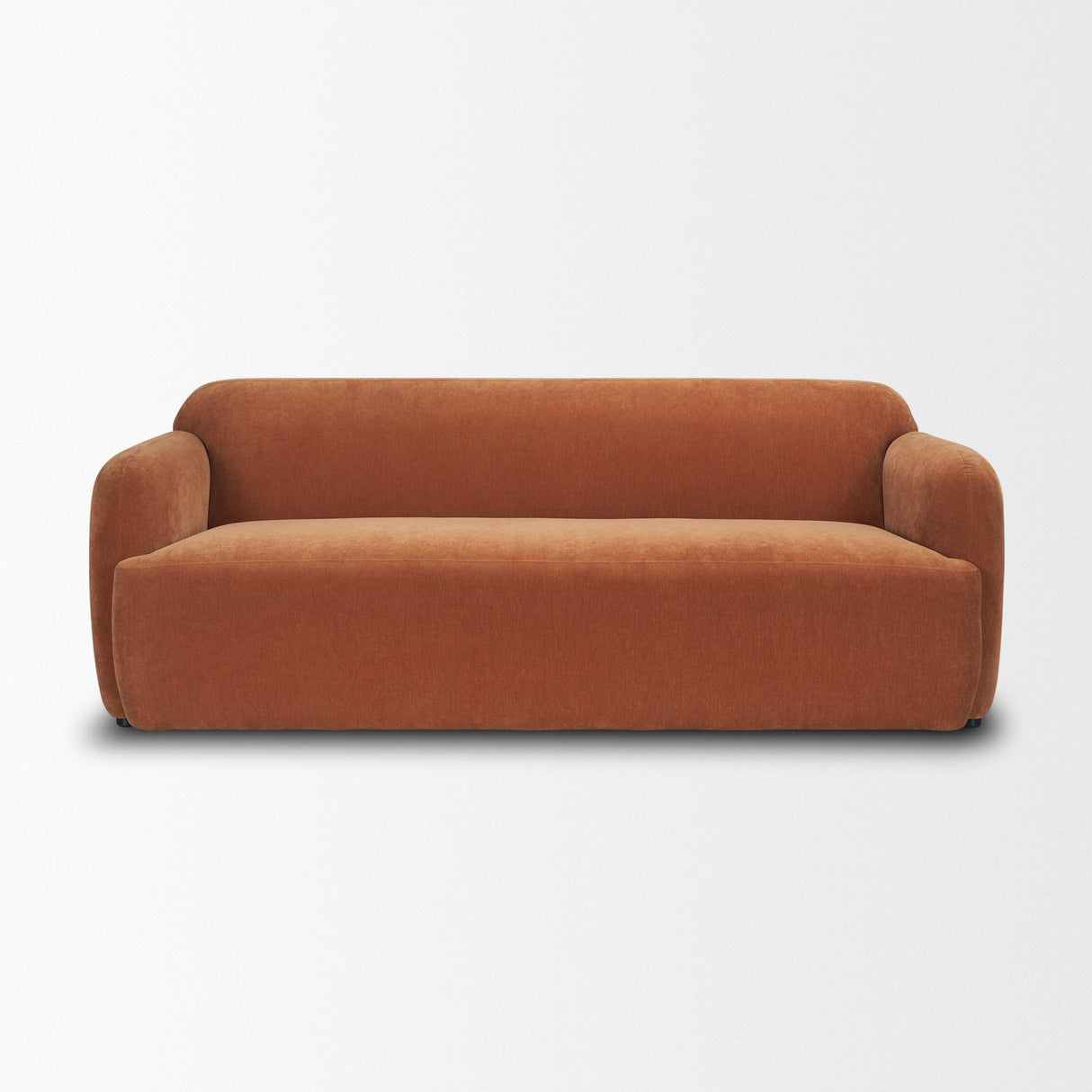 Mercana Saga Stonewashed Rust Chenille Fabric 3 Seater Sofa