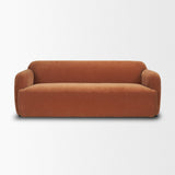 Mercana Saga Stonewashed Rust Chenille Fabric 3 Seater Sofa