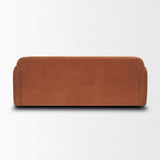 Mercana Saga Stonewashed Rust Chenille Fabric 3 Seater Sofa