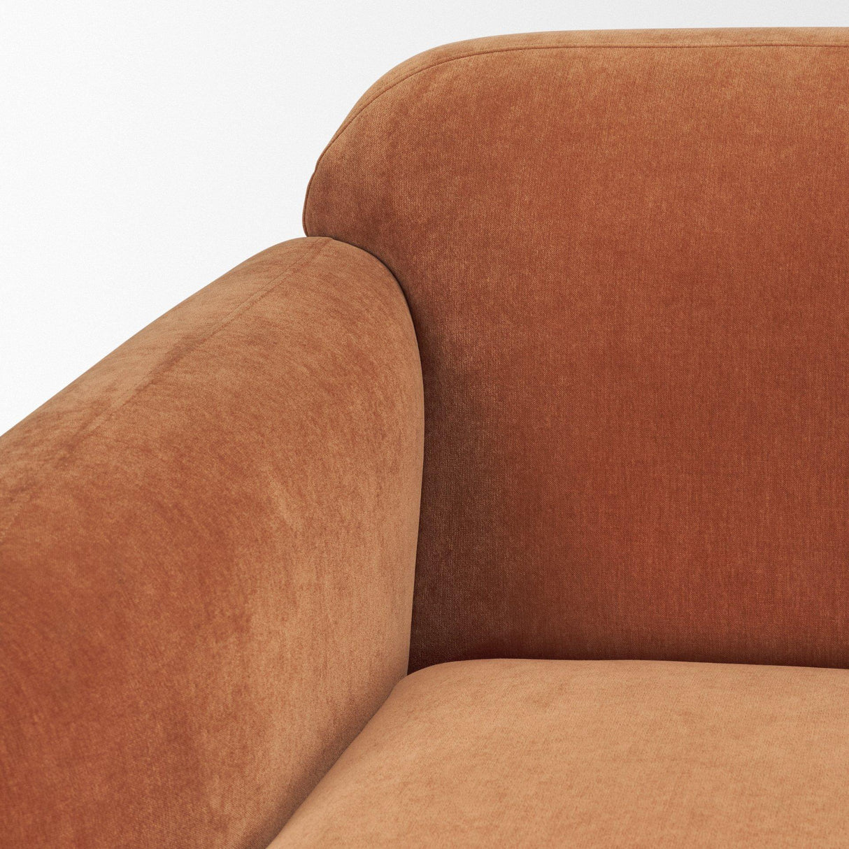 Mercana Saga Stonewashed Rust Chenille Fabric 3 Seater Sofa