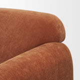 Mercana Saga Stonewashed Rust Chenille Fabric Upholstered Chair