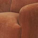 Mercana Saga Stonewashed Rust Chenille Fabric Upholstered Chair