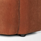 Mercana Saga Stonewashed Rust Chenille Fabric Upholstered Chair