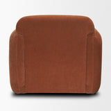 Mercana Saga Stonewashed Rust Chenille Fabric Upholstered Chair