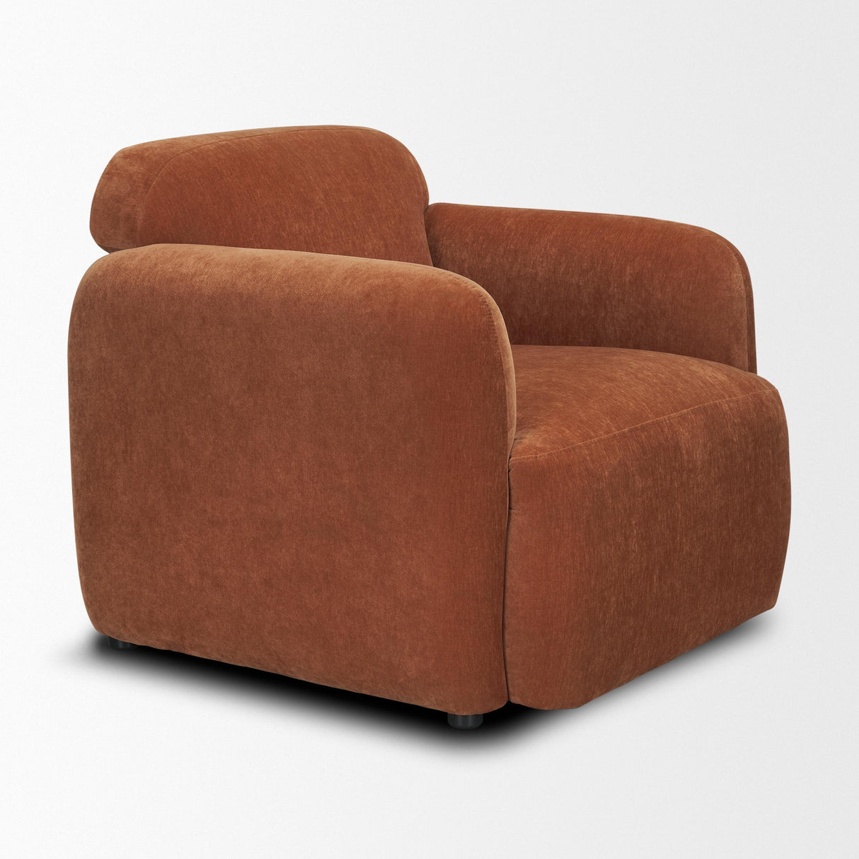 Mercana Saga Stonewashed Rust Chenille Fabric Upholstered Chair