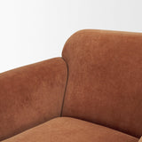 Mercana Saga Stonewashed Rust Chenille Fabric Upholstered Chair