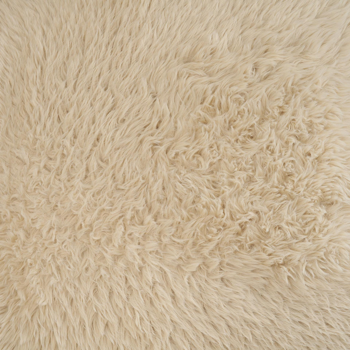 Mercana Huntley Cream Faux Fur Fabric Swivel Accent Chair