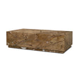 Mercana Matteo Solid Rainforest Rust Marble Rectangular Coffee Table