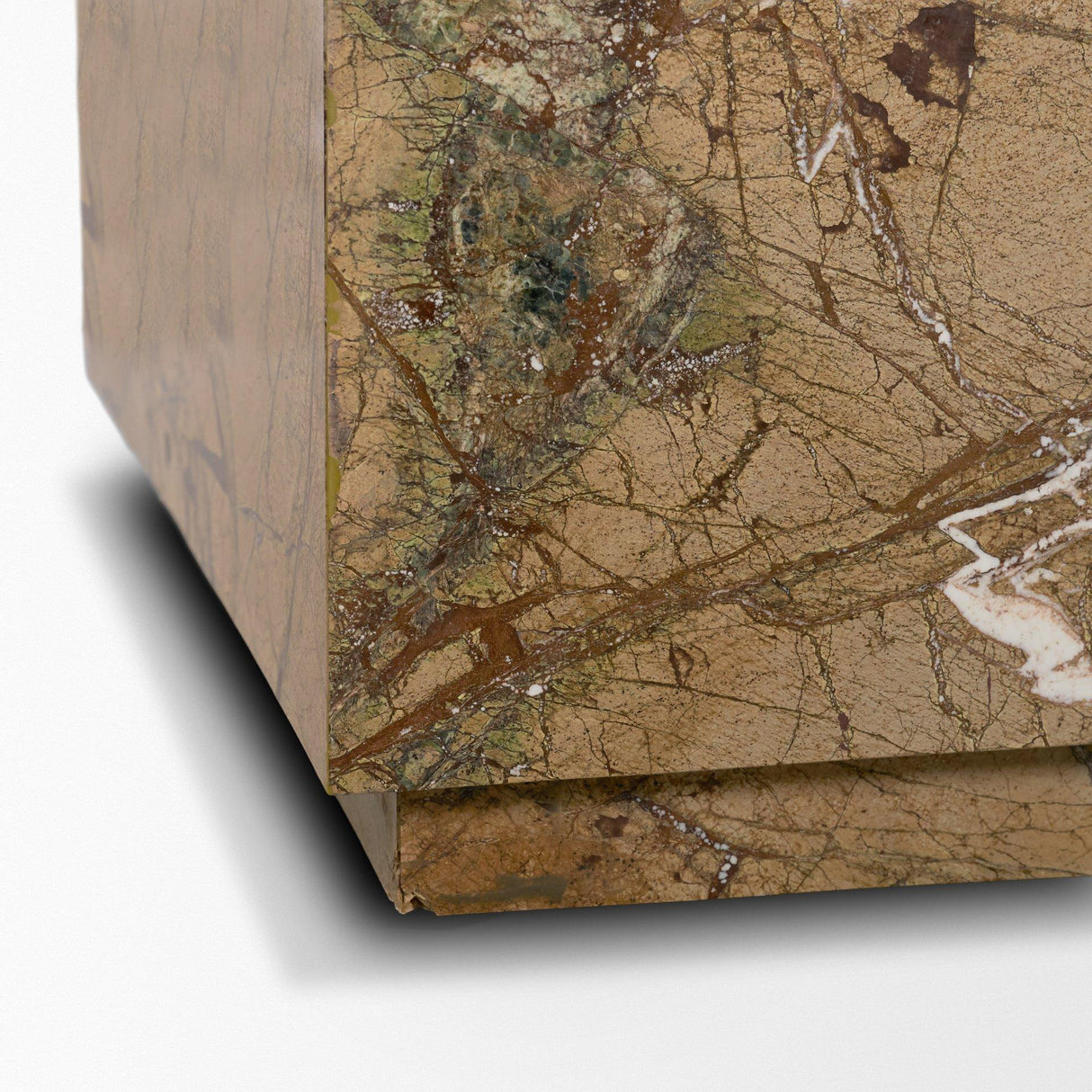 Mercana Matteo Solid Rainforest Rust Marble Rectangular Coffee Table