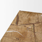 Mercana Matteo Solid Rainforest Rust Marble Rectangular Coffee Table