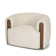 Mercana Kornelia Soft Oatmeal Fabric Barrel Accent Chair