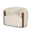 Mercana Kornelia Soft Oatmeal Fabric Barrel Accent Chair
